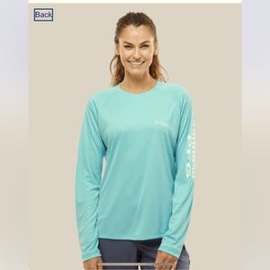 EUC Gorgeous Mint Cay Color COLUMBIA Long Sleeve Women’s Shirt